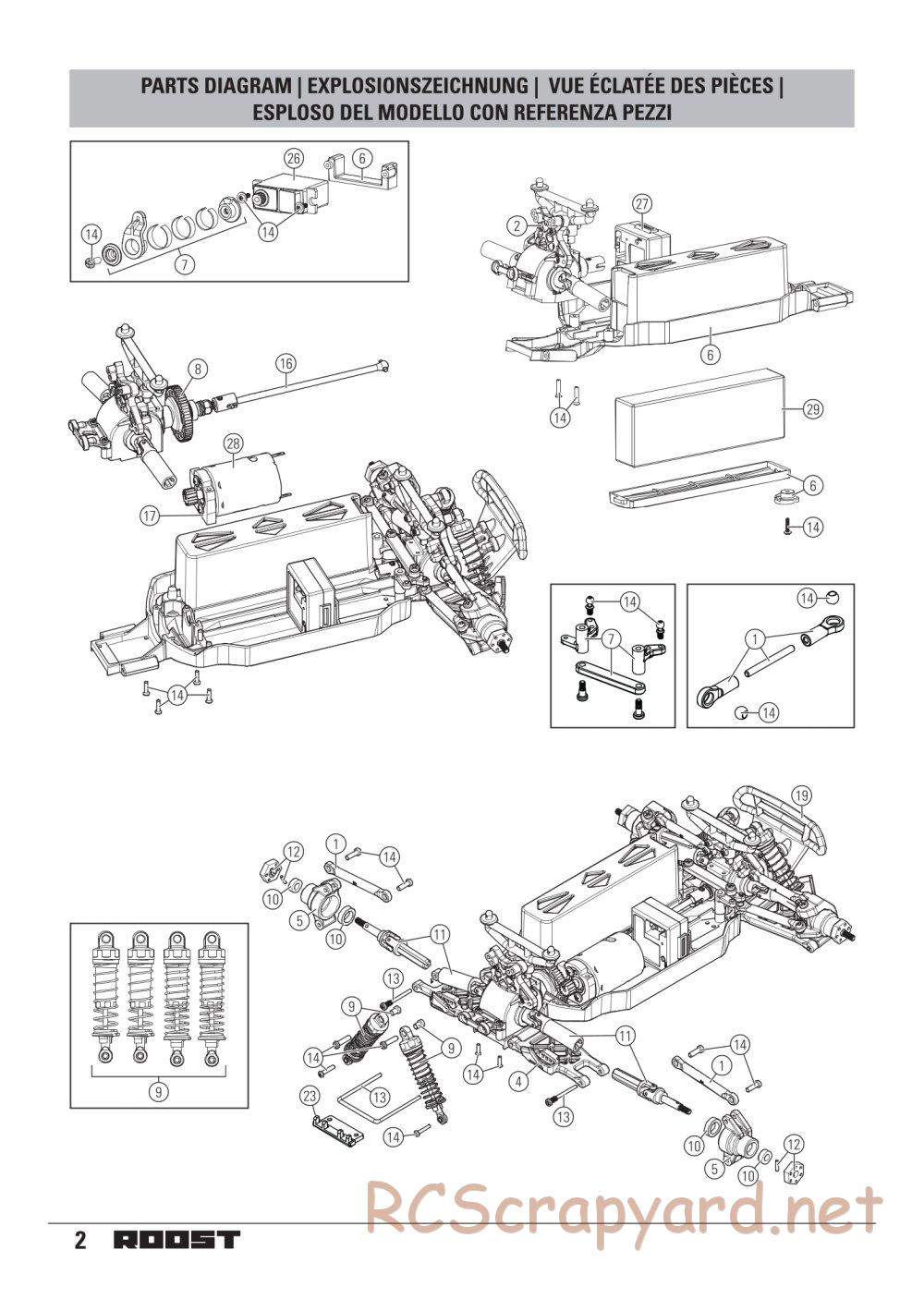 ECX - Roost 4WD - Exploded View - Page 2