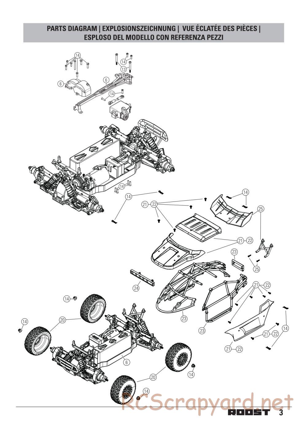 ECX - Roost 4WD - Exploded View - Page 3