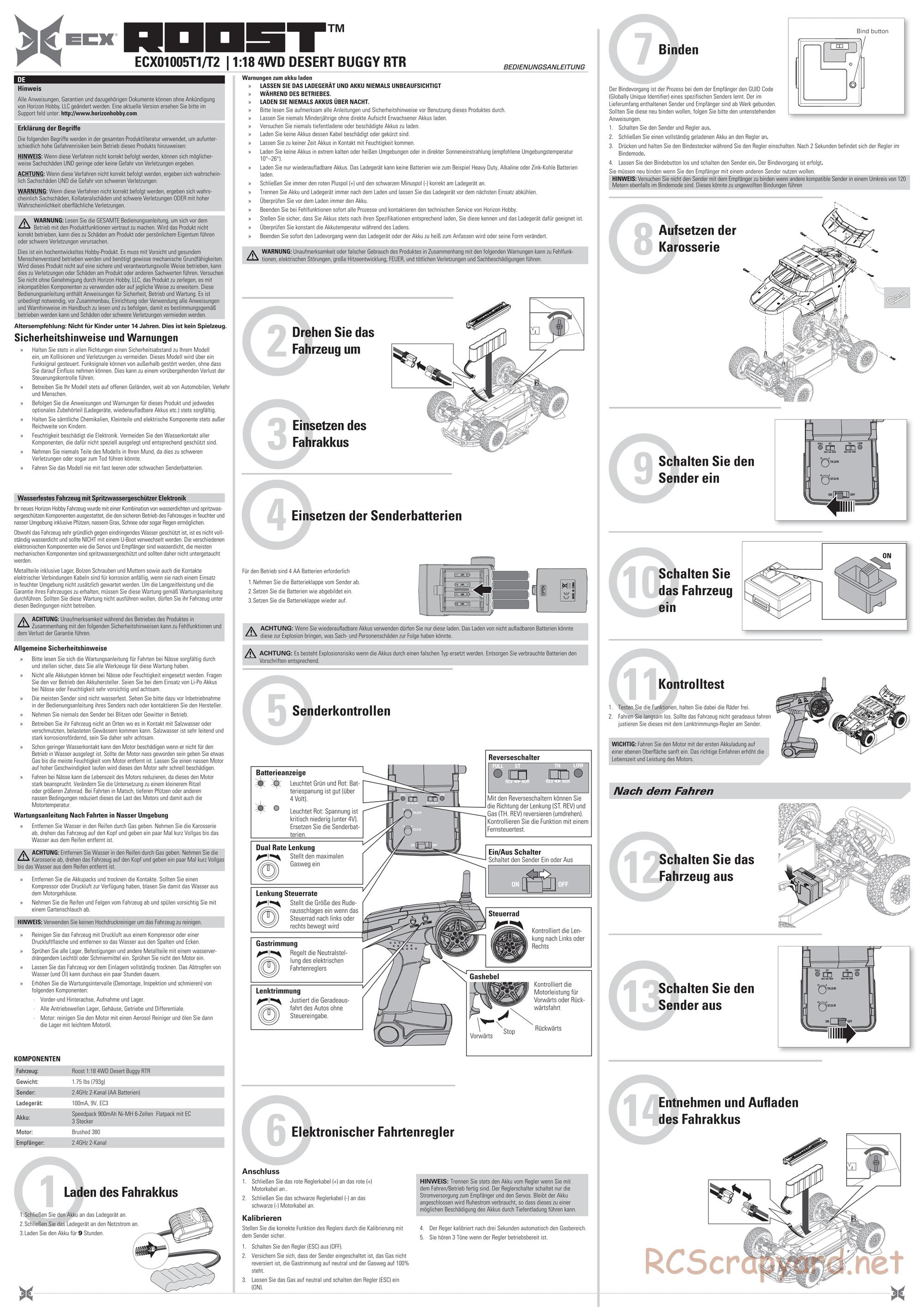 ECX - Roost 4WD - Manual - Page 2