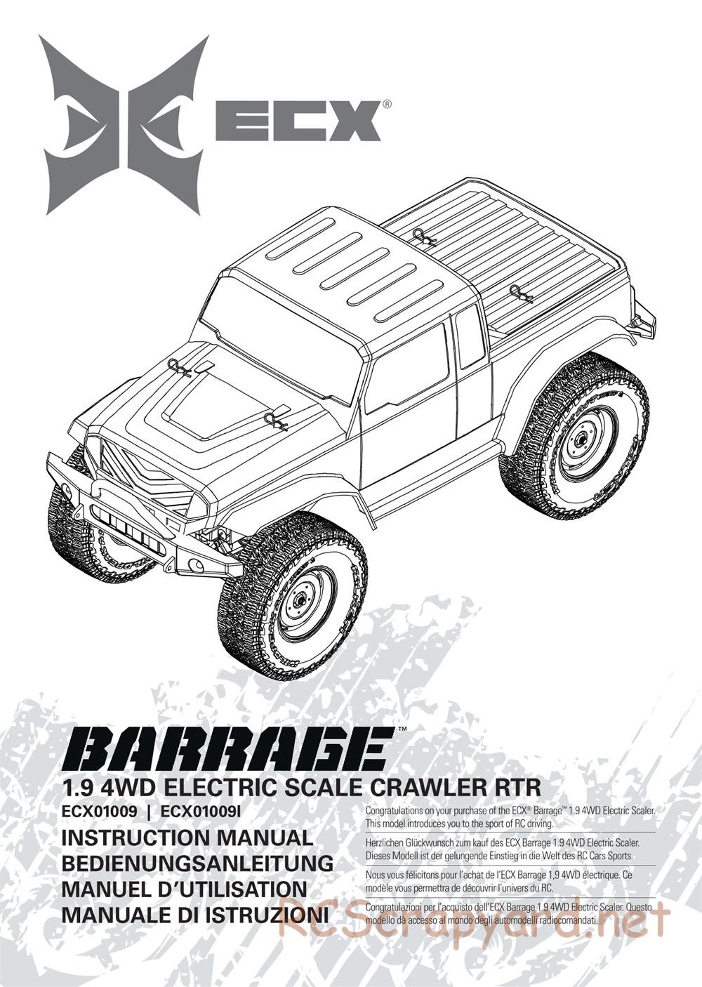 ECX - Barrage 1.9 Class 4WD - Manual - Page 1