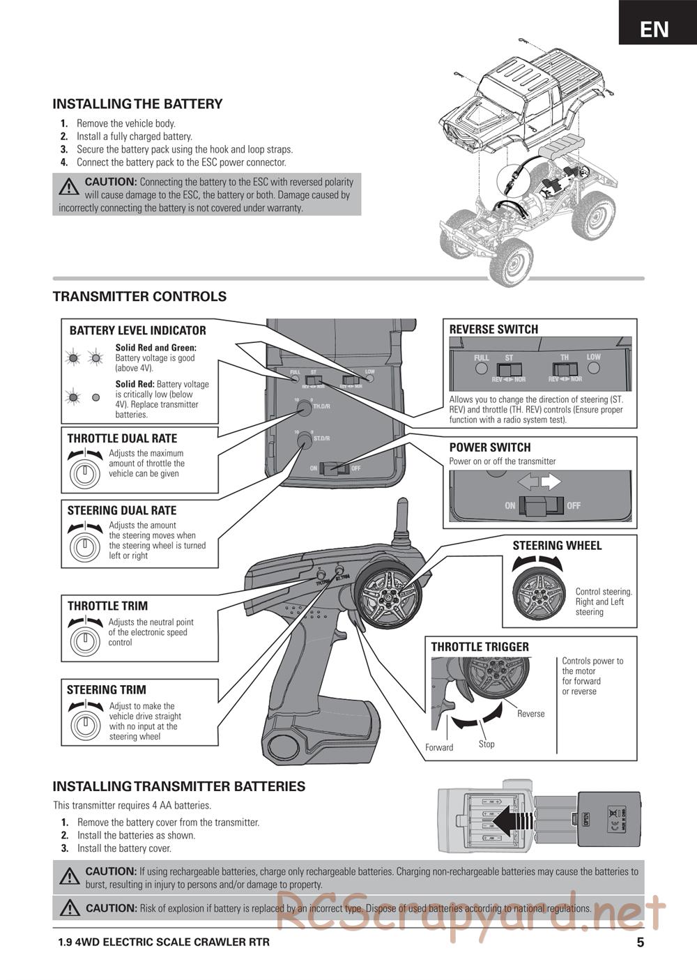 ECX - Barrage 1.9 Class 4WD - Manual - Page 5