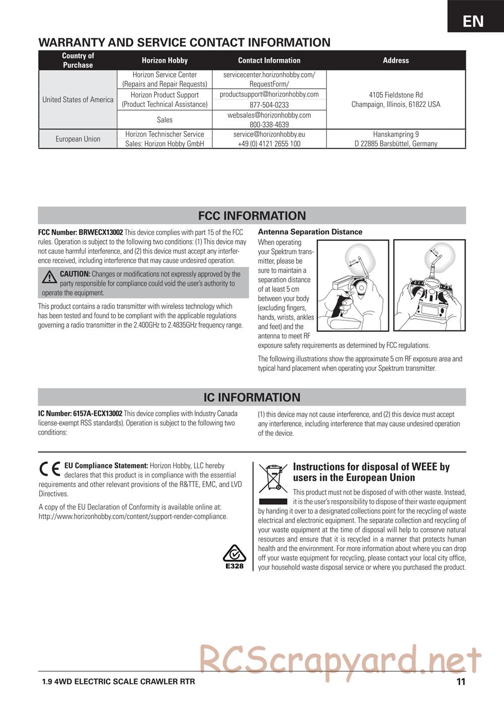 ECX - Barrage 1.9 Class 4WD - Manual - Page 11