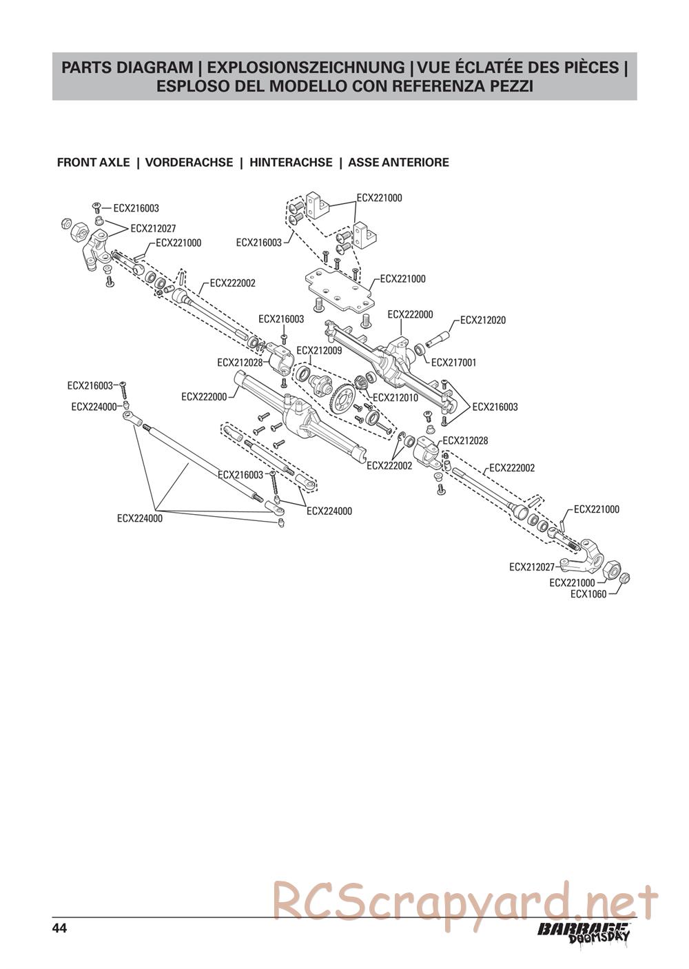 ECX - Barrage Gen2 Doomsday 1.9 4WD - Manual - Page 16