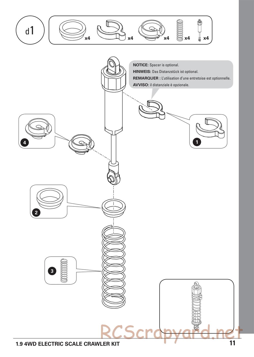 ECX - Barrage 1.9 Class 4WD Kit - Manual - Page 11