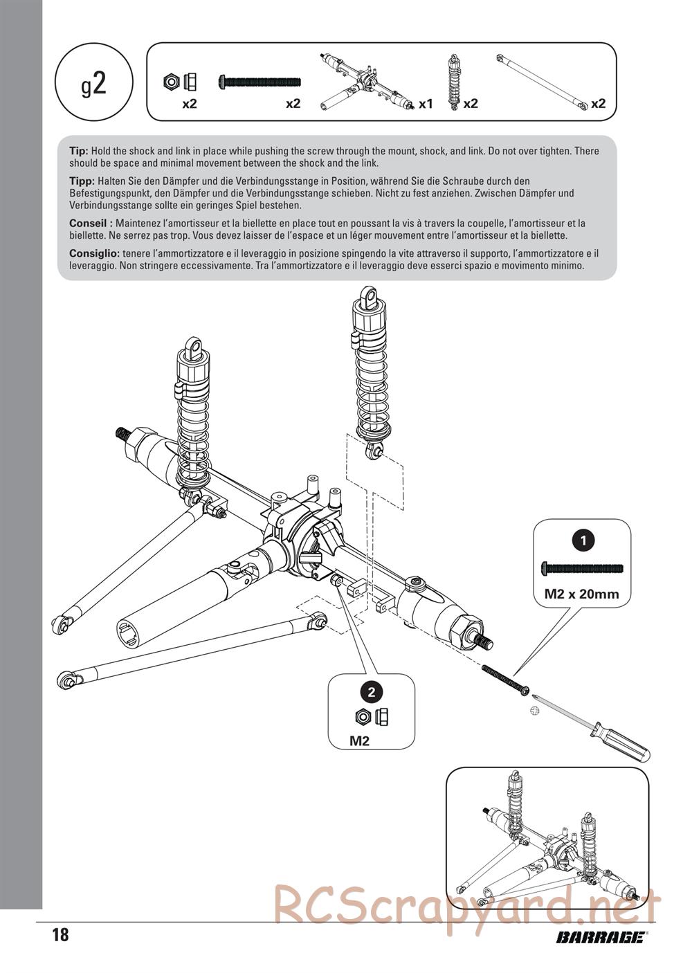 ECX - Barrage 1.9 Class 4WD Kit - Manual - Page 18