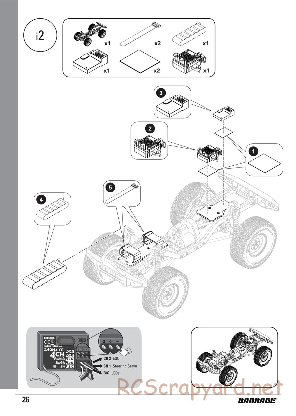 ECX - Barrage 1.9 Class 4WD Kit - Manual - Page 26