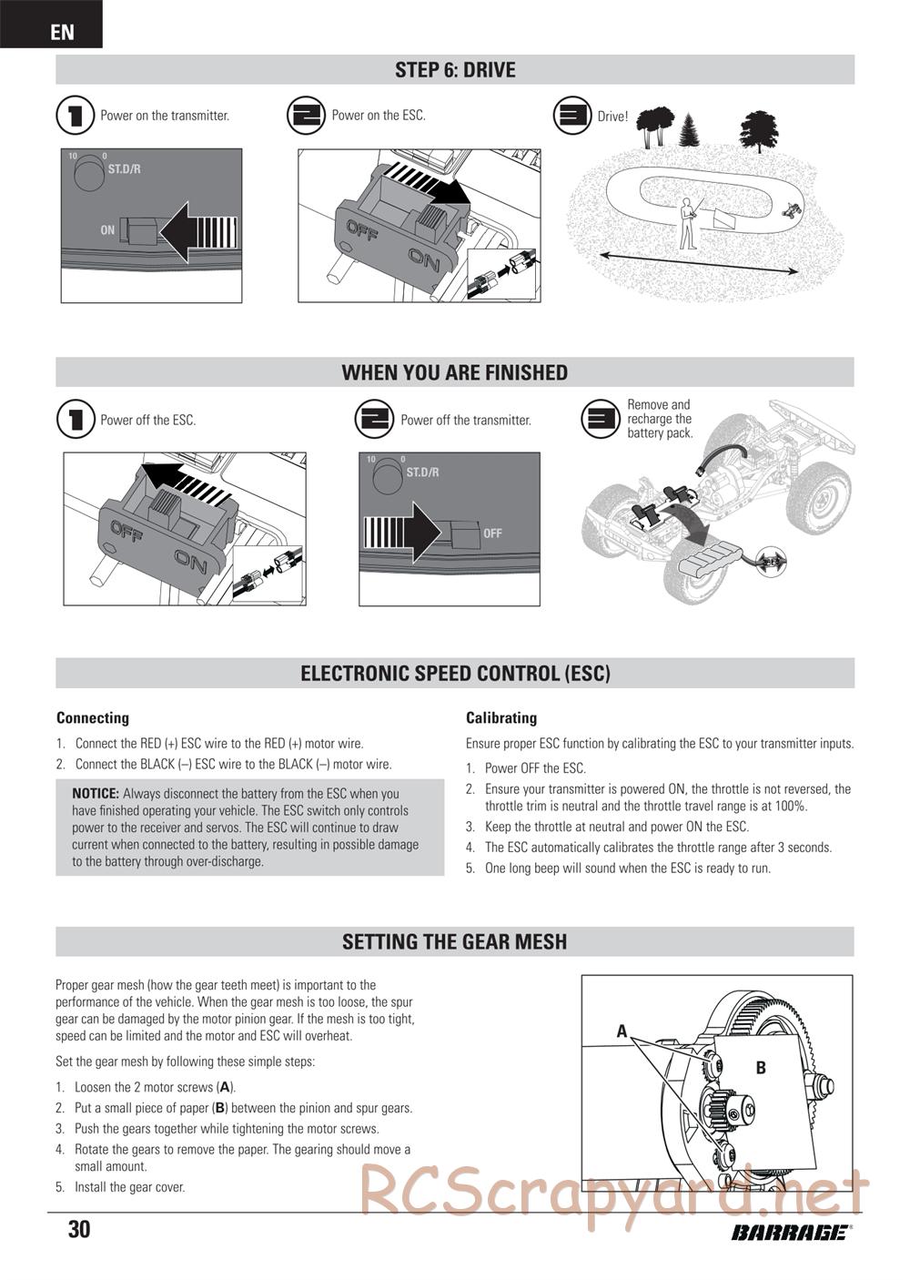 ECX - Barrage 1.9 Class 4WD Kit - Manual - Page 30