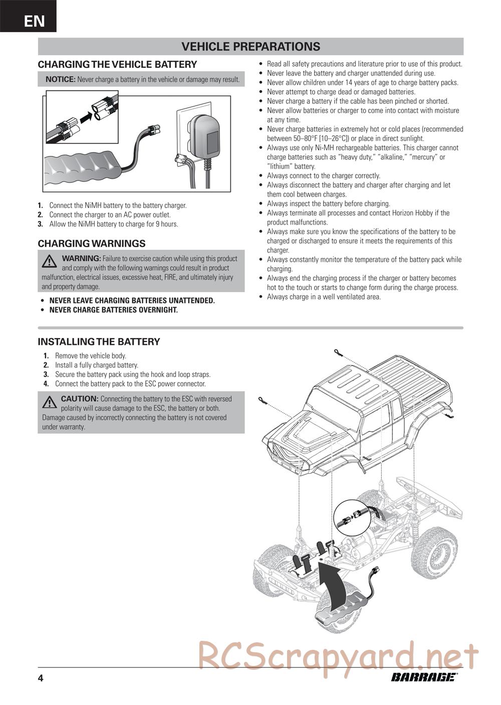 ECX - Barrage Gen2 1.55 Class 4WD - Manual - Page 4