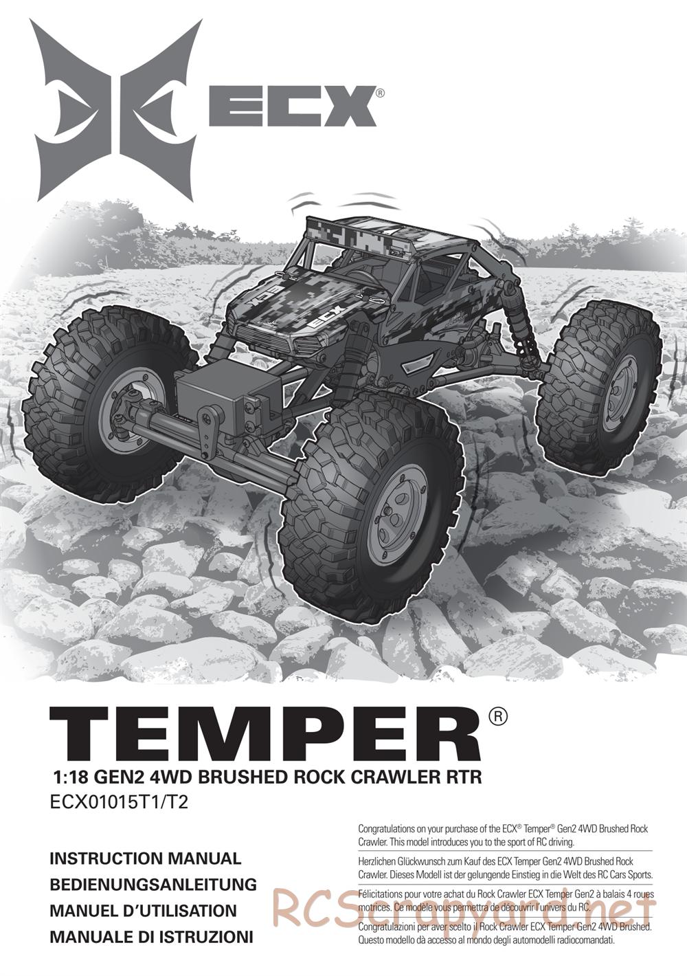 ECX - Temper Gen-2 4WD - Manual - Page 1