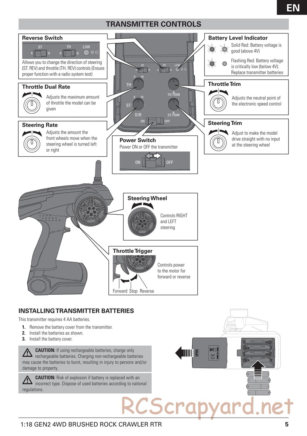 ECX - Temper Gen-2 4WD - Manual - Page 5