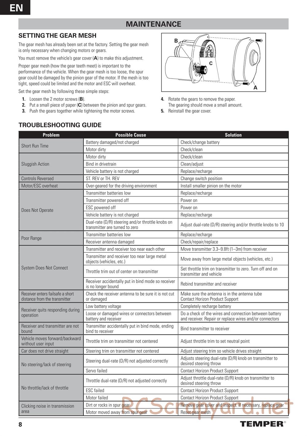 ECX - Temper Gen-2 4WD - Manual - Page 8