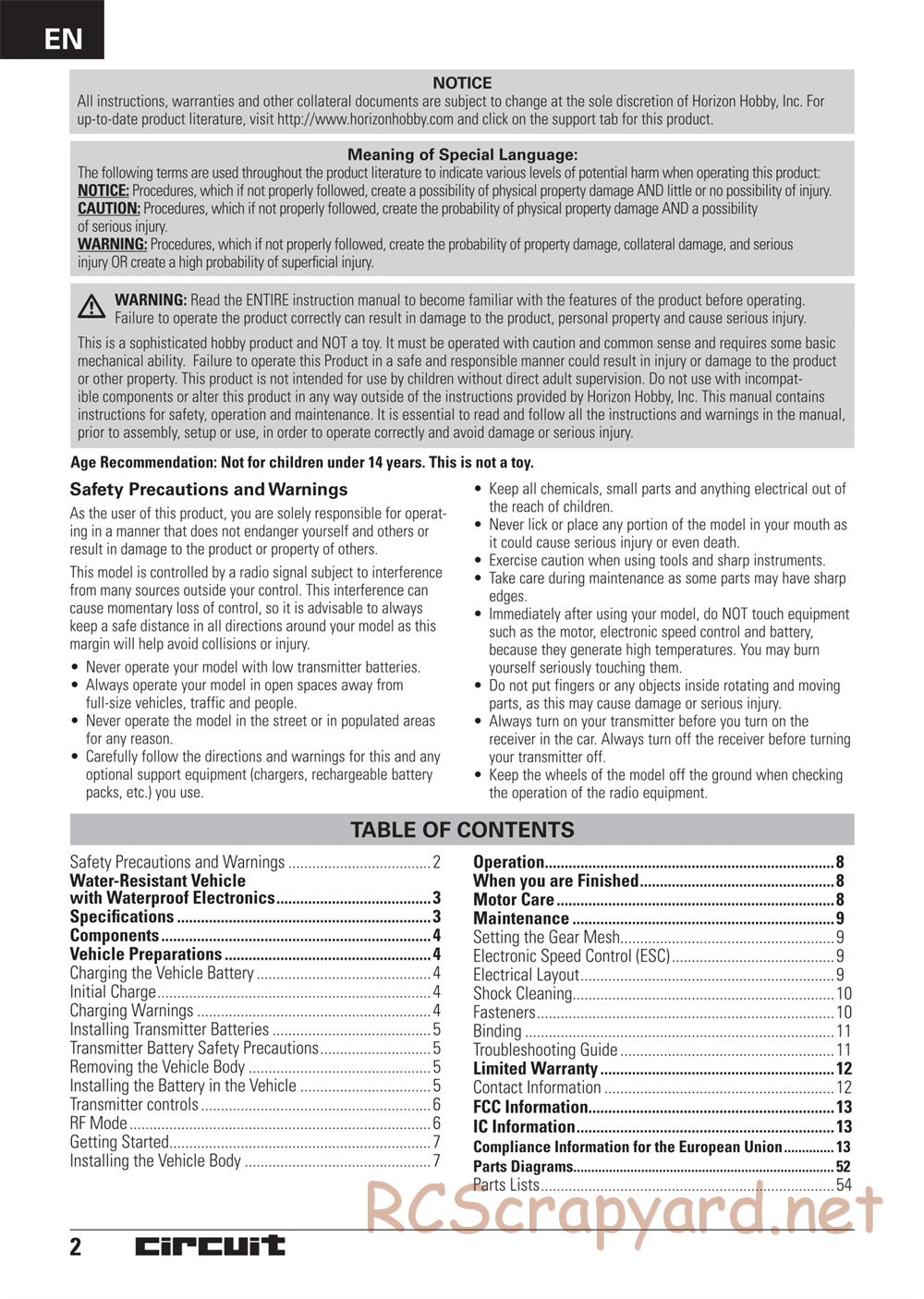 ECX - Circuit 2WD - Manual - Page 2