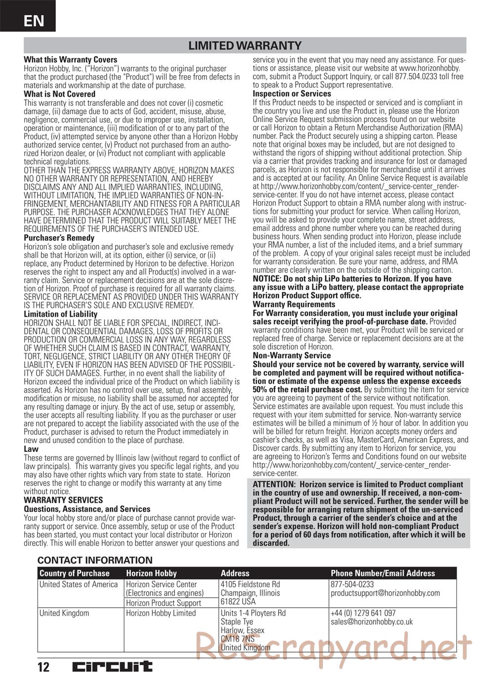 ECX - Circuit 2WD - Manual - Page 12