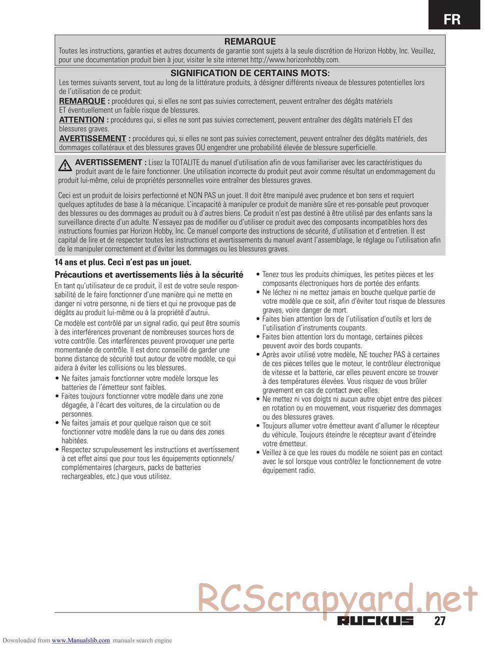 ECX - Ruckus 2WD - Manual - Page 2