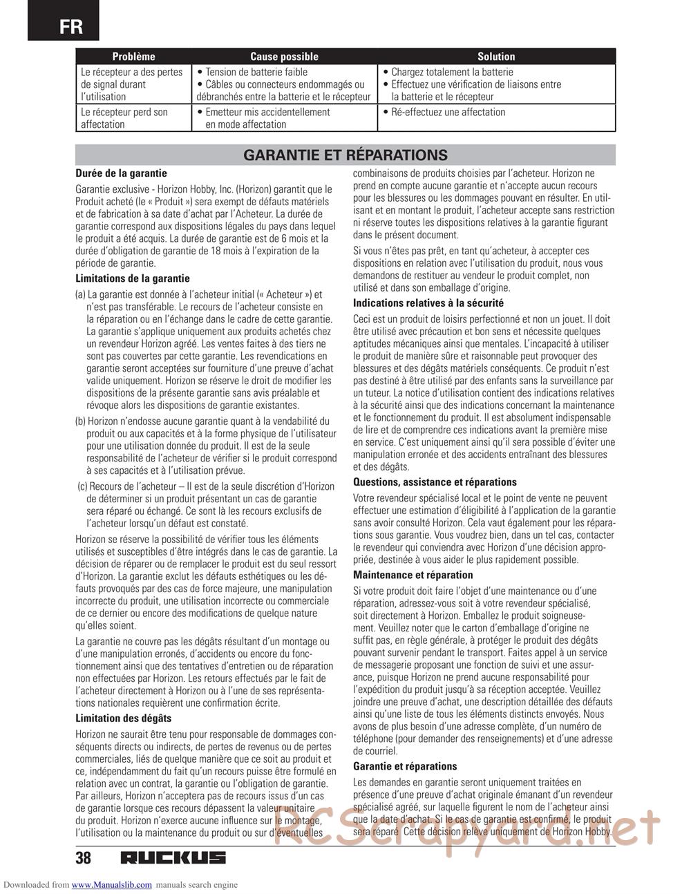 ECX - Ruckus 2WD - Manual - Page 13