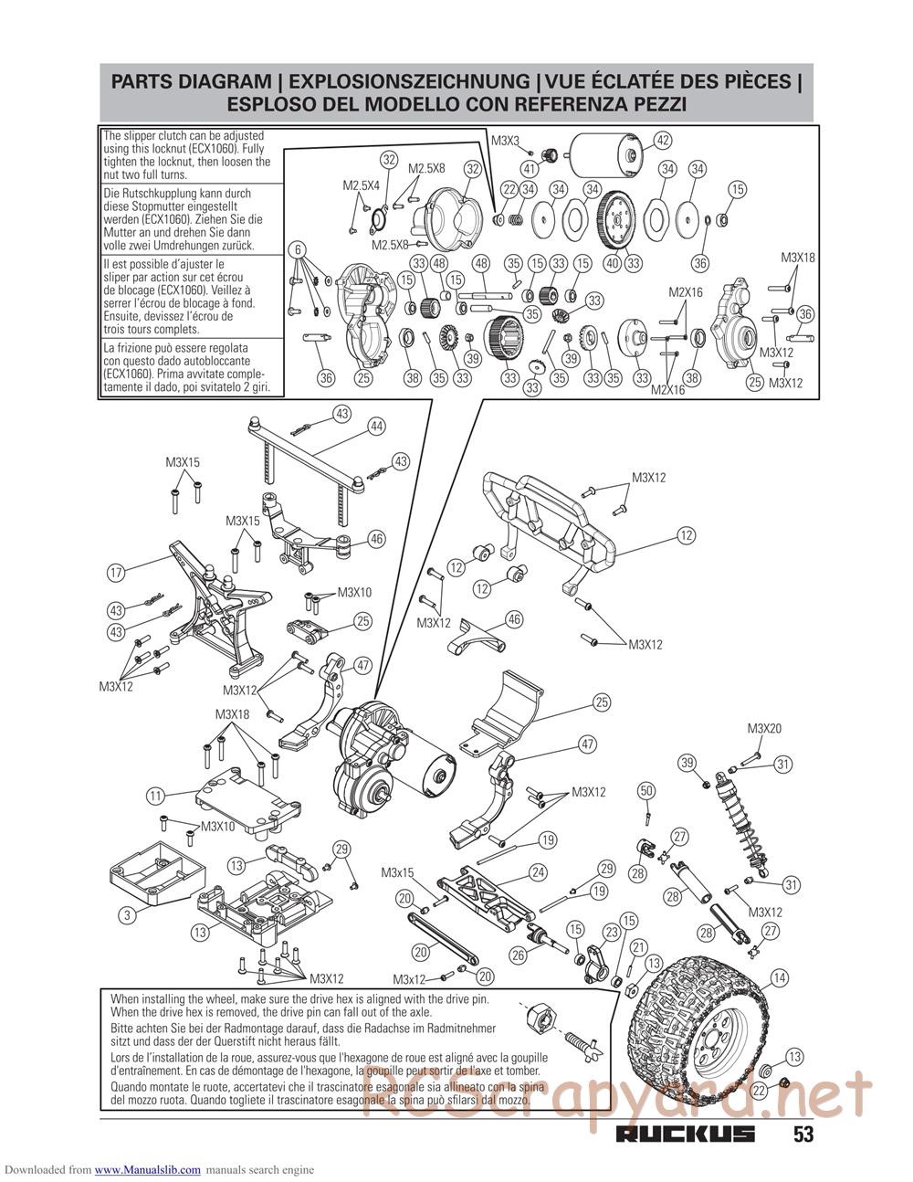 ECX - Ruckus 2WD - Manual - Page 16