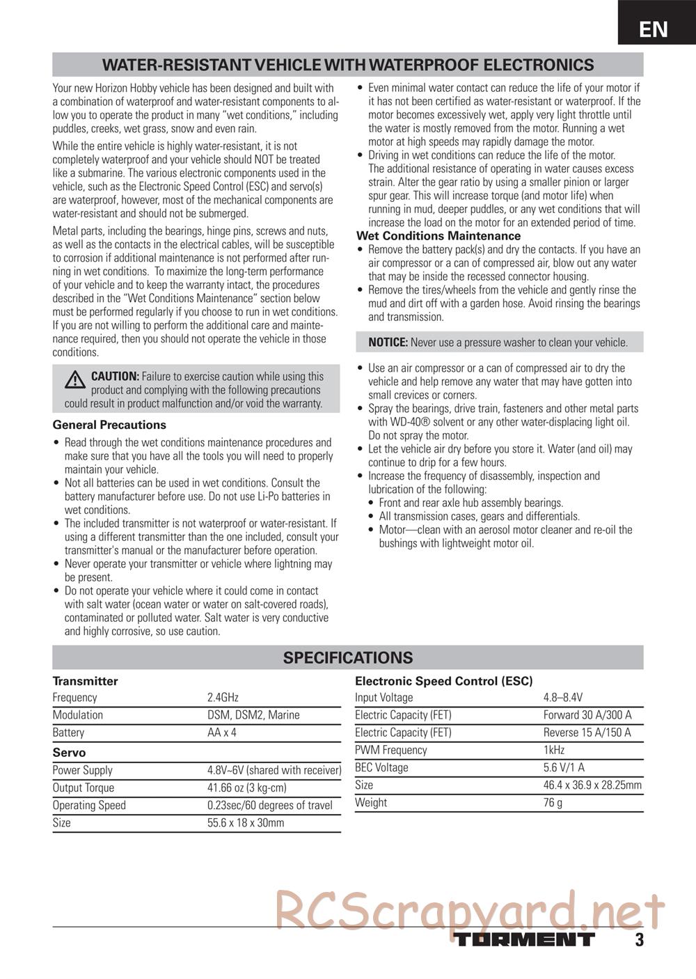 ECX - Torment 2WD - Manual - Page 3