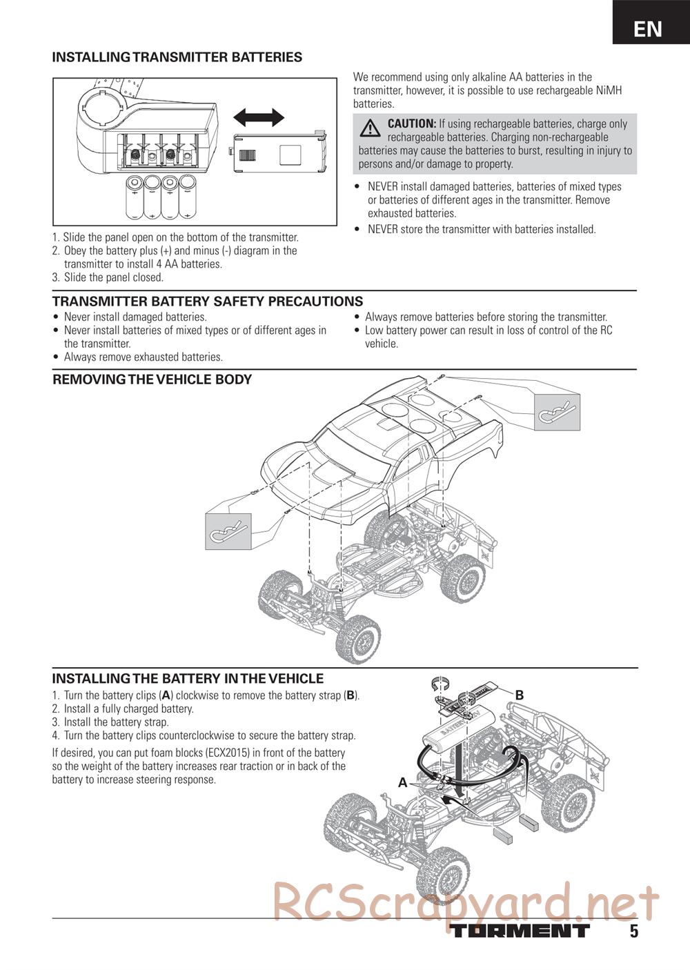 ECX - Torment 2WD - Manual - Page 5