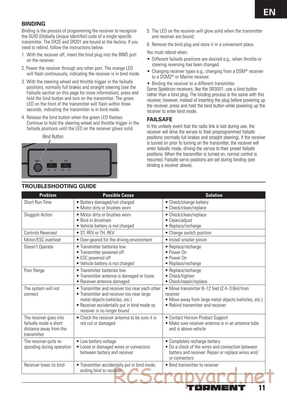 ECX - Torment 2WD - Manual - Page 11