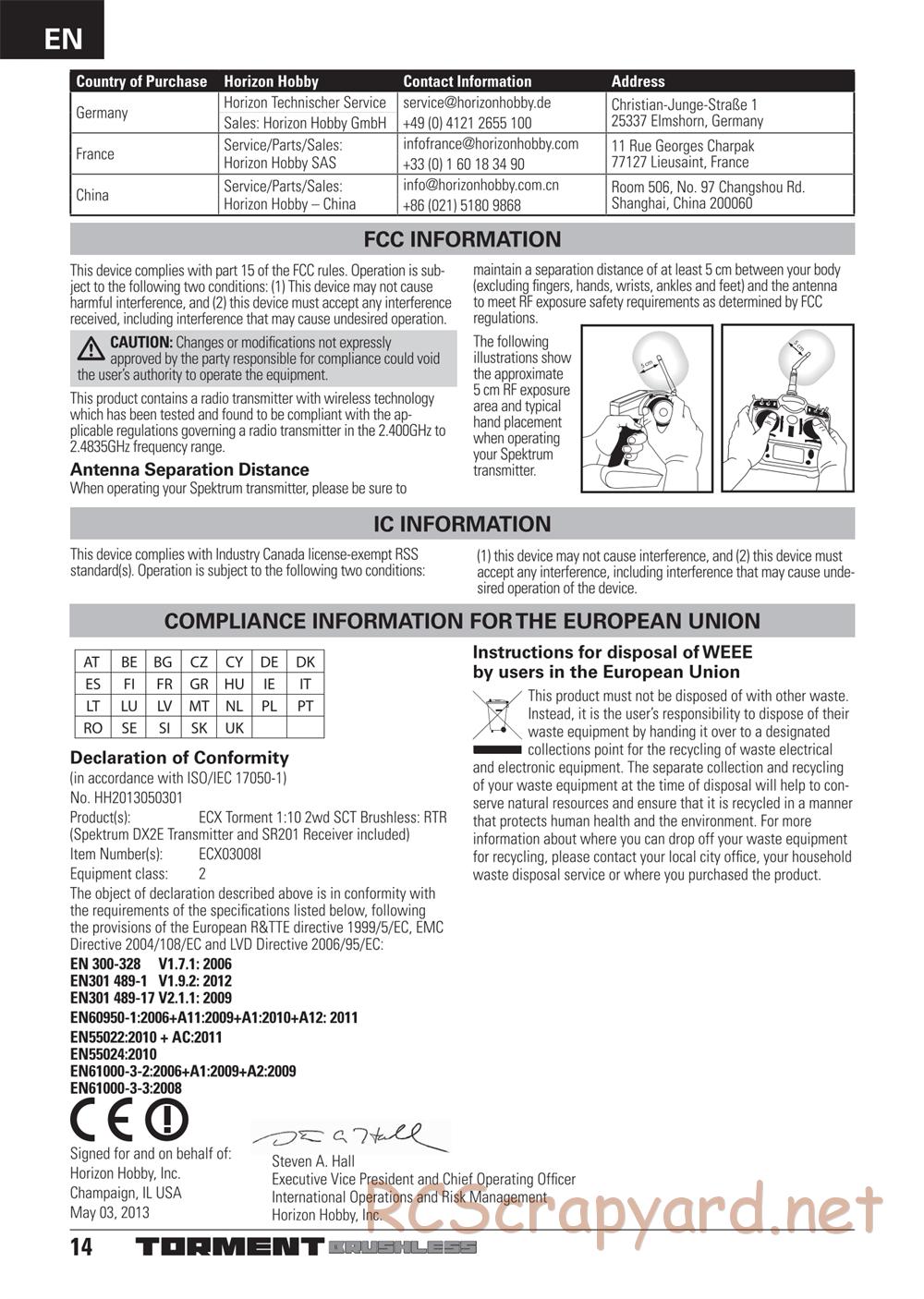 ECX - Torment Brushless 2WD - Manual - Page 14