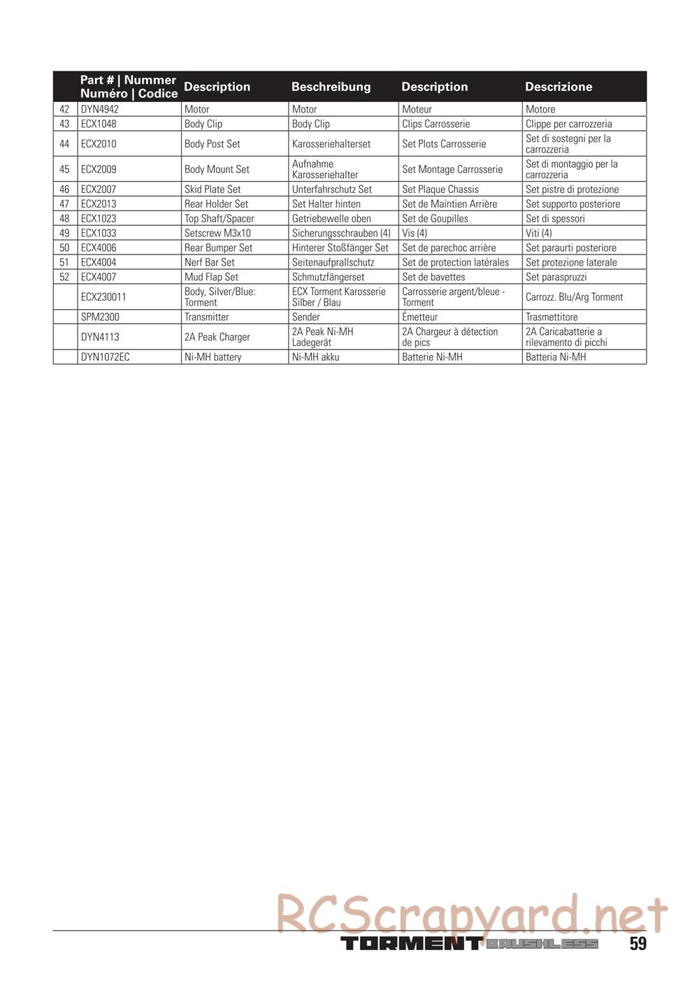 ECX - Torment Brushless 2WD - Manual - Page 18