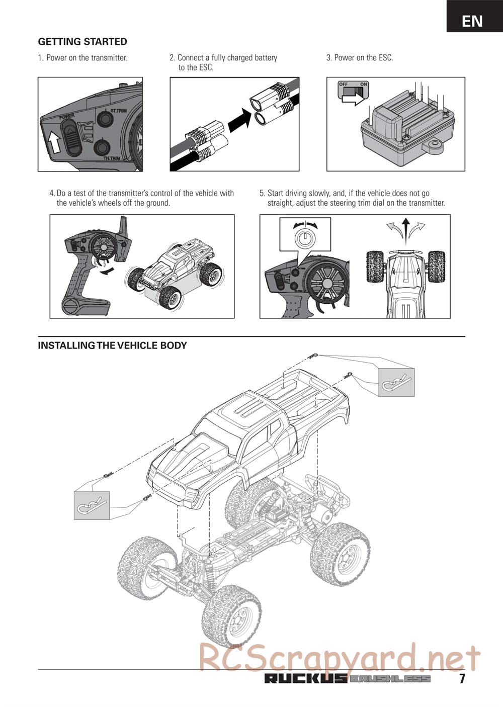 ECX - Ruckus 2WD Bl - Manual - Page 7