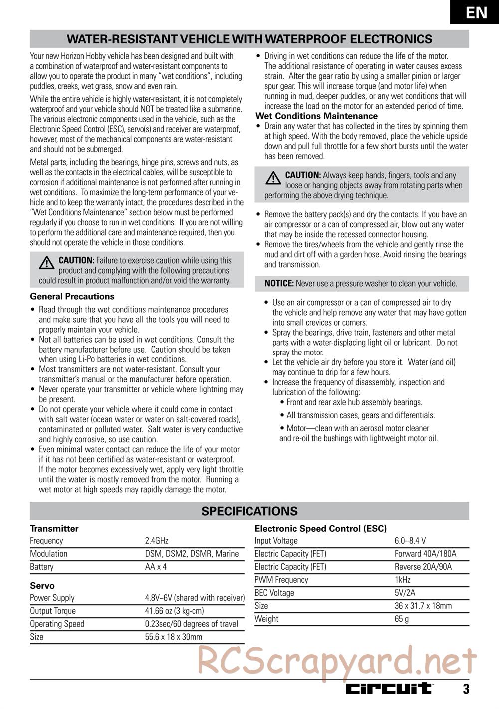 ECX - Circuit 4WD - Manual - Page 3
