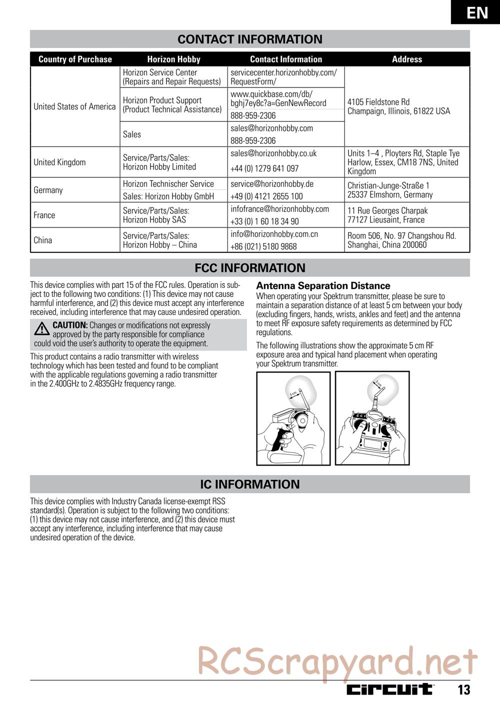 ECX - Circuit 4WD - Manual - Page 13