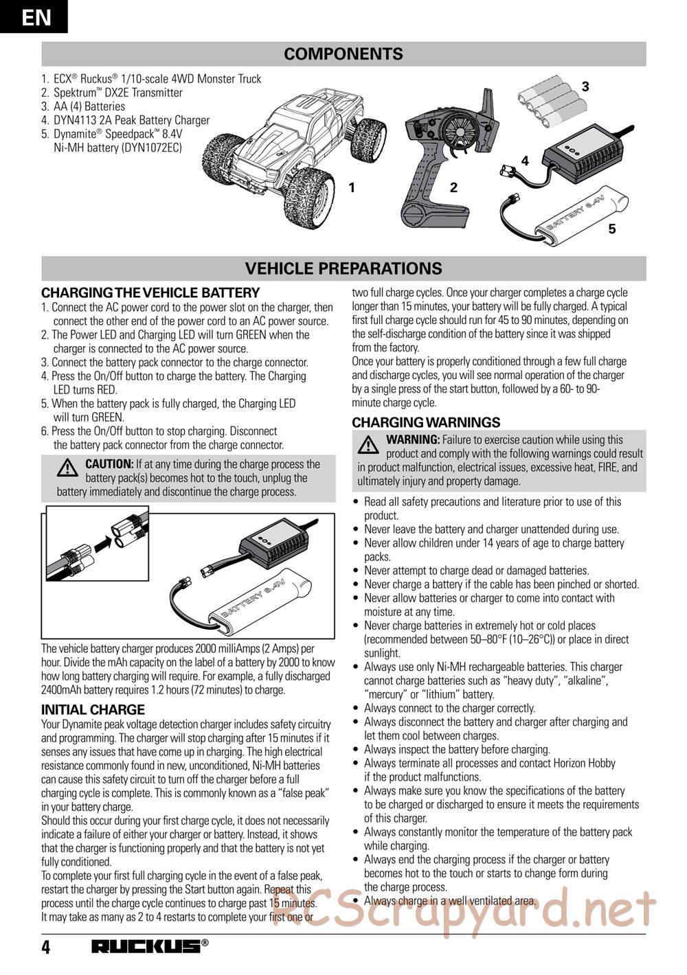 ECX - Ruckus 4WD - Manual - Page 4