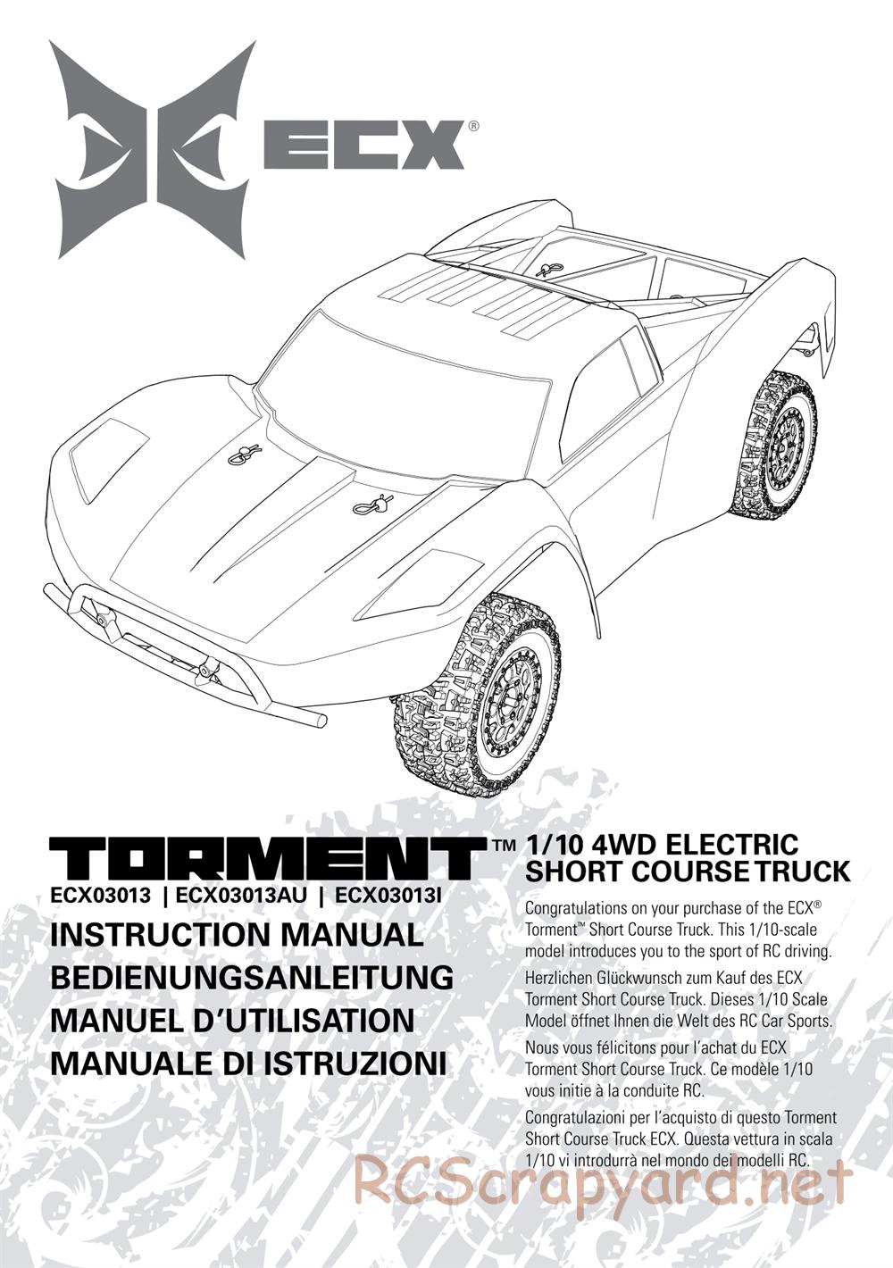 ECX - Torment 4WD 1:10 - Manual - Page 1