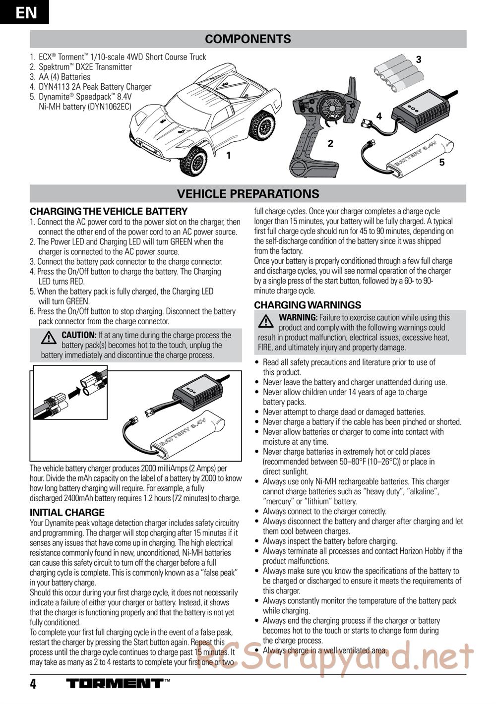 ECX - Torment 4WD 1:10 - Manual - Page 4