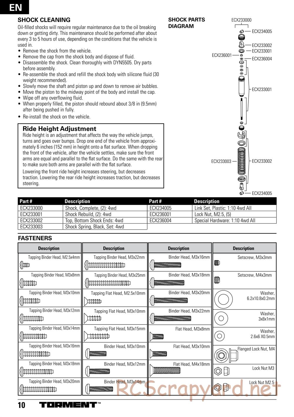 ECX - Torment 4WD 1:10 - Manual - Page 10