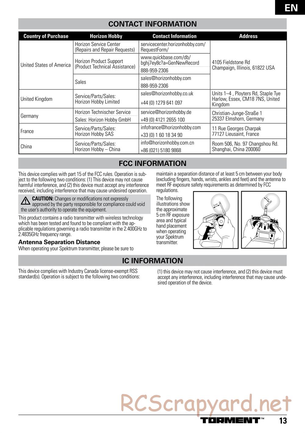 ECX - Torment 4WD 1:10 - Manual - Page 13