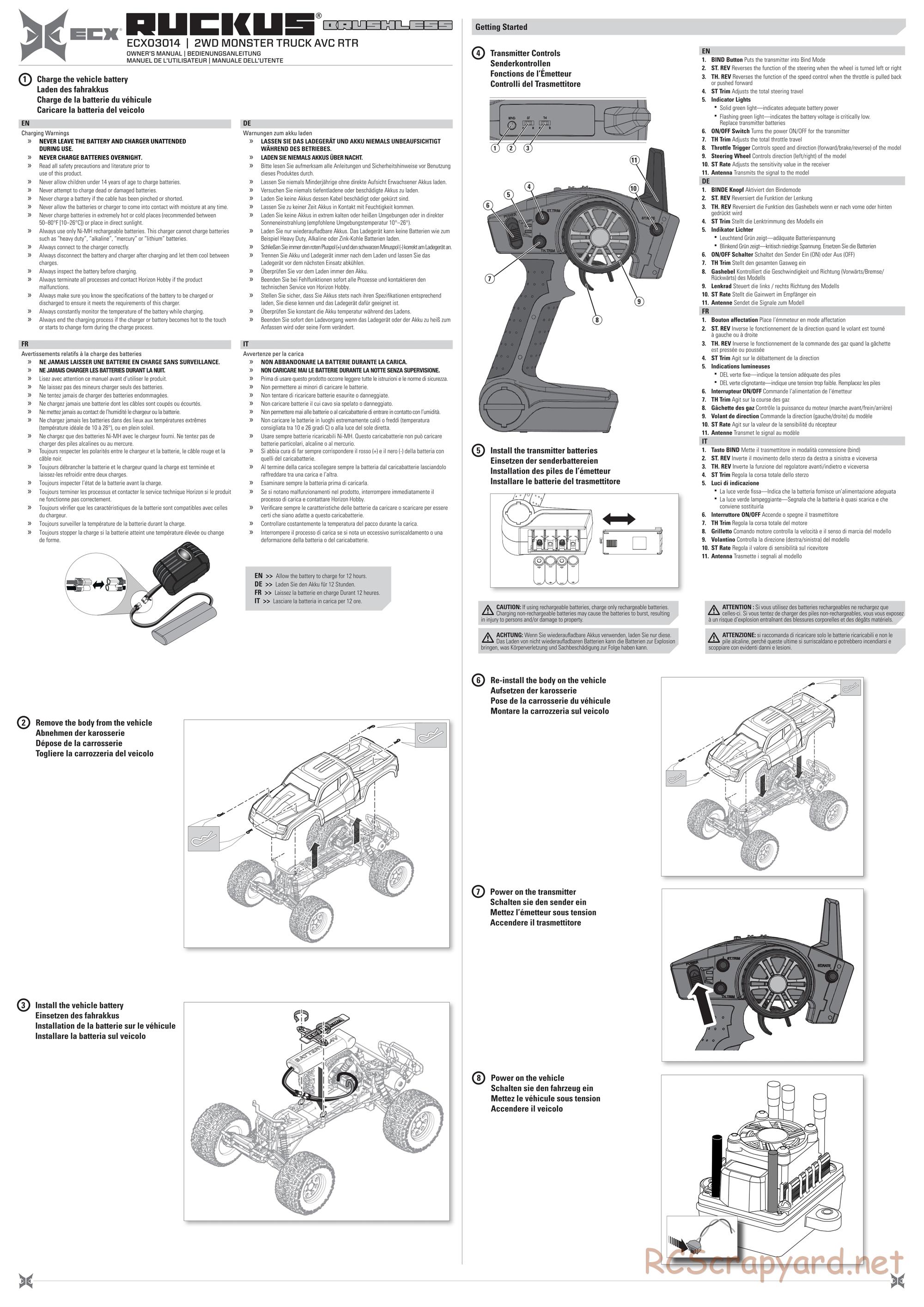 ECX - Ruckus 2WD Brushless - Manual - Page 2