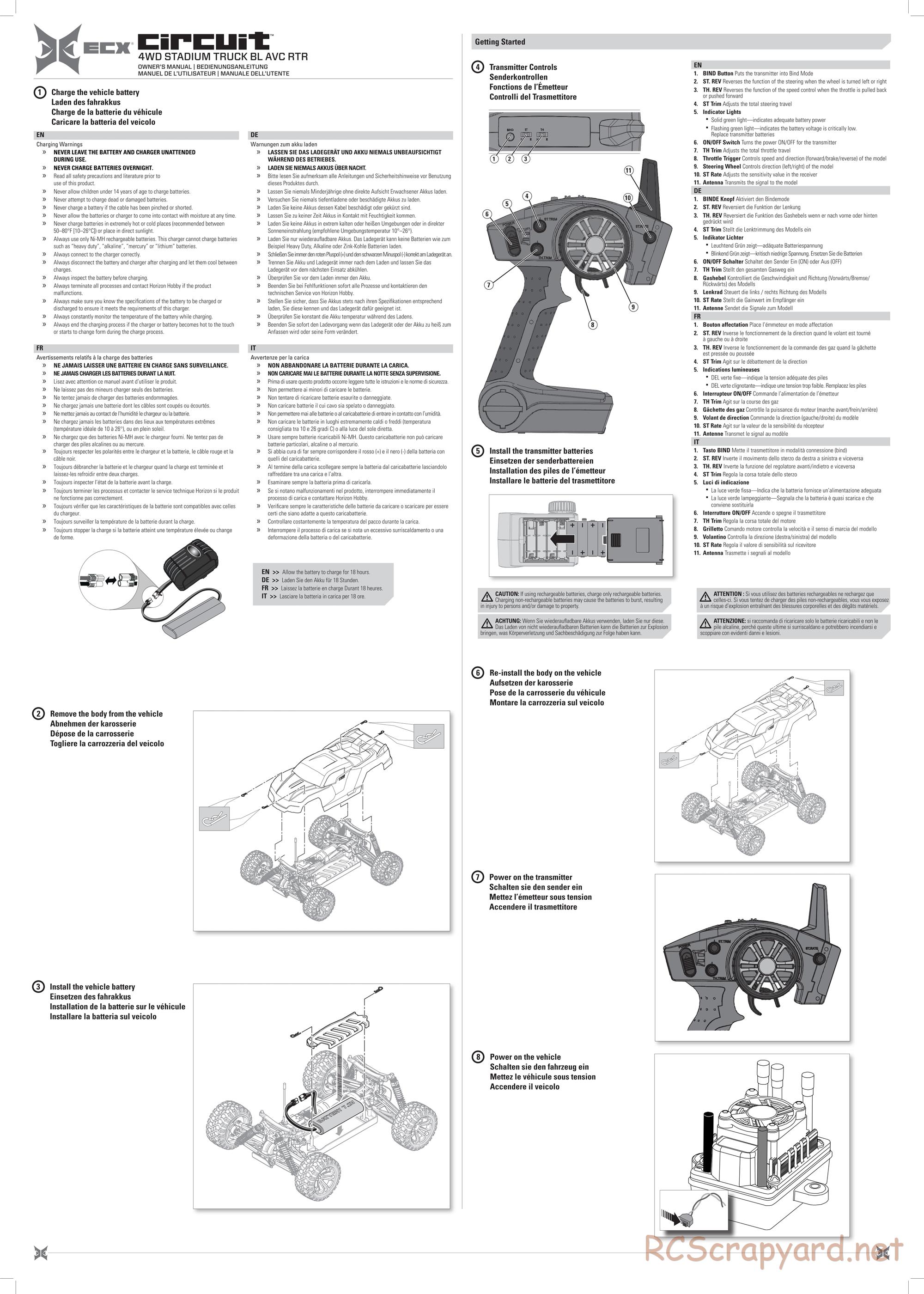 ECX - Circuit Brushless 4WD - Manual - Page 2