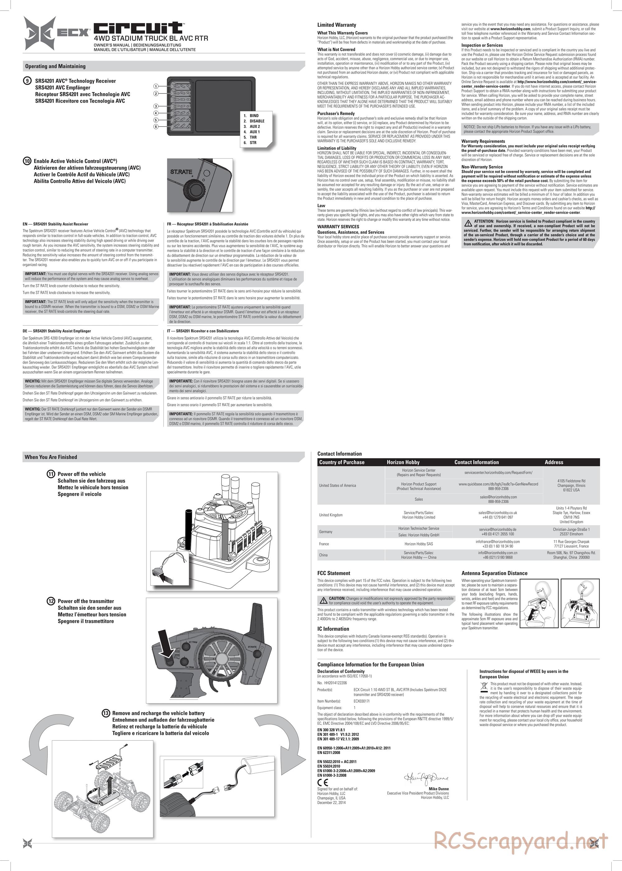 ECX - Circuit Brushless 4WD - Manual - Page 3