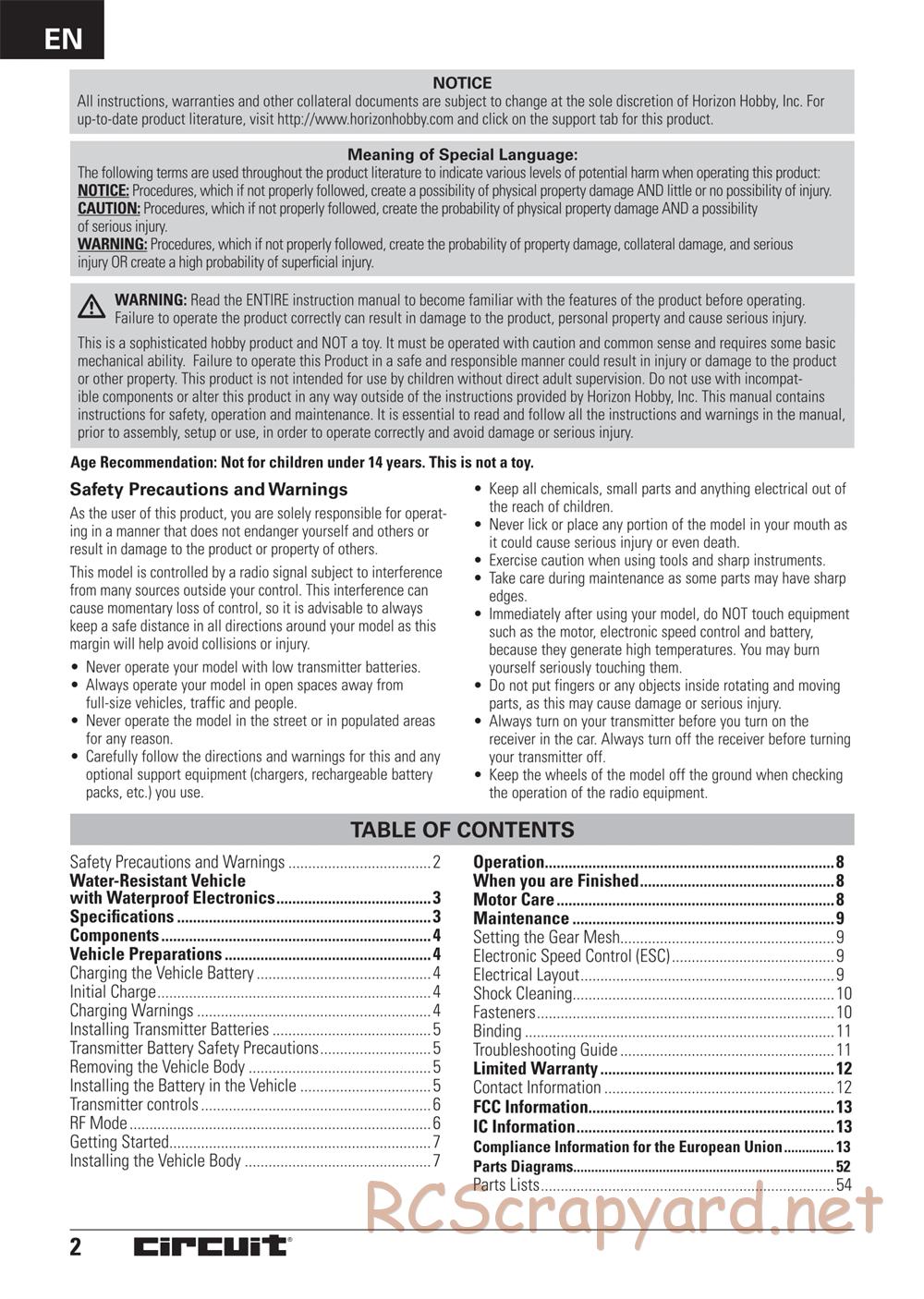 ECX - Circuit 2WD - Manual - Page 2