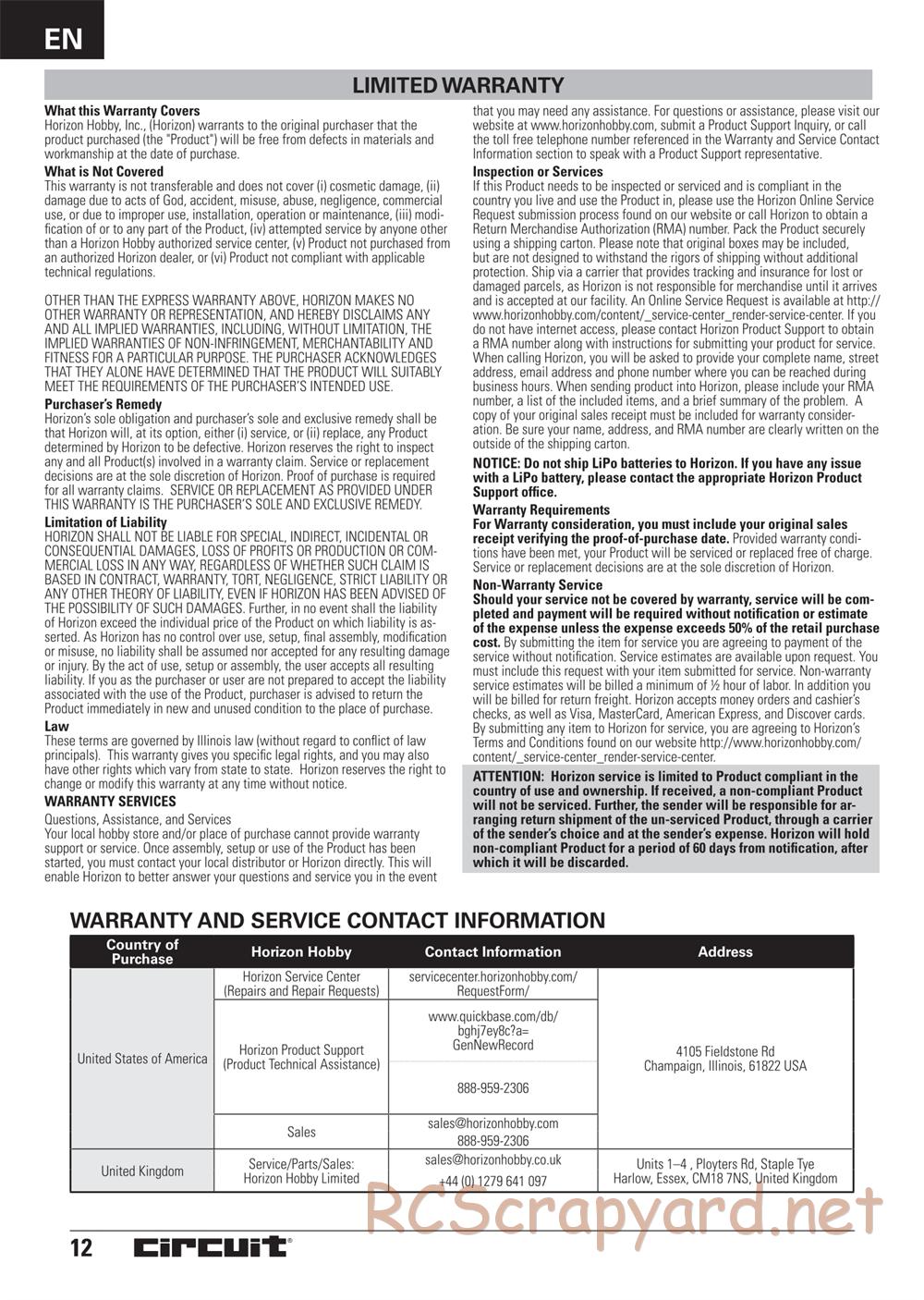 ECX - Circuit 2WD - Manual - Page 12