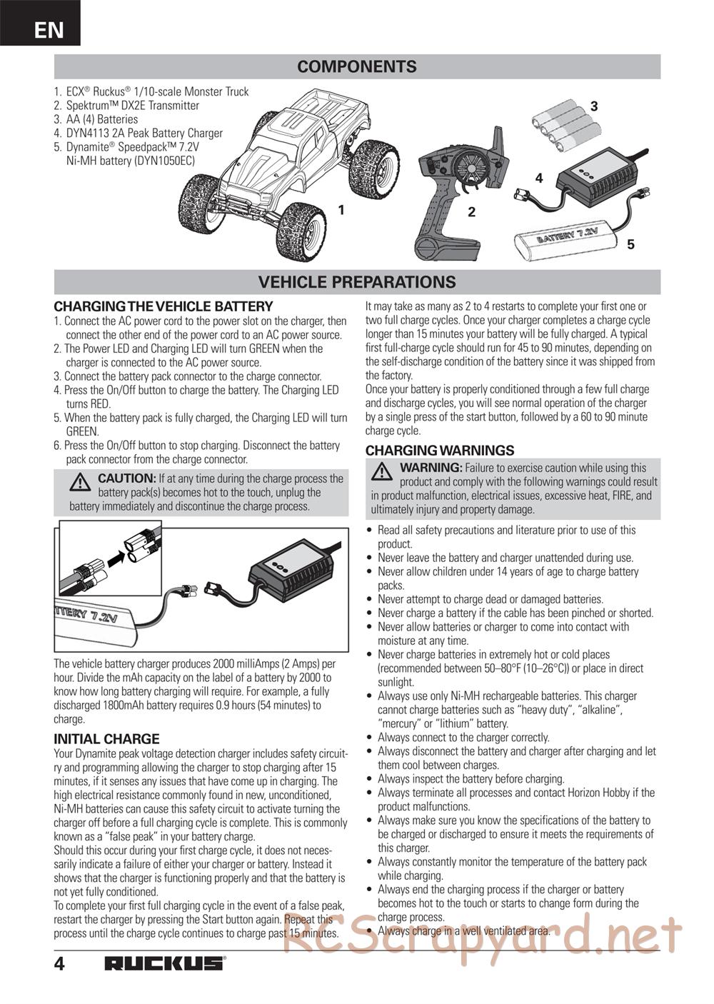 ECX - Ruckus 2WD - Manual - Page 4
