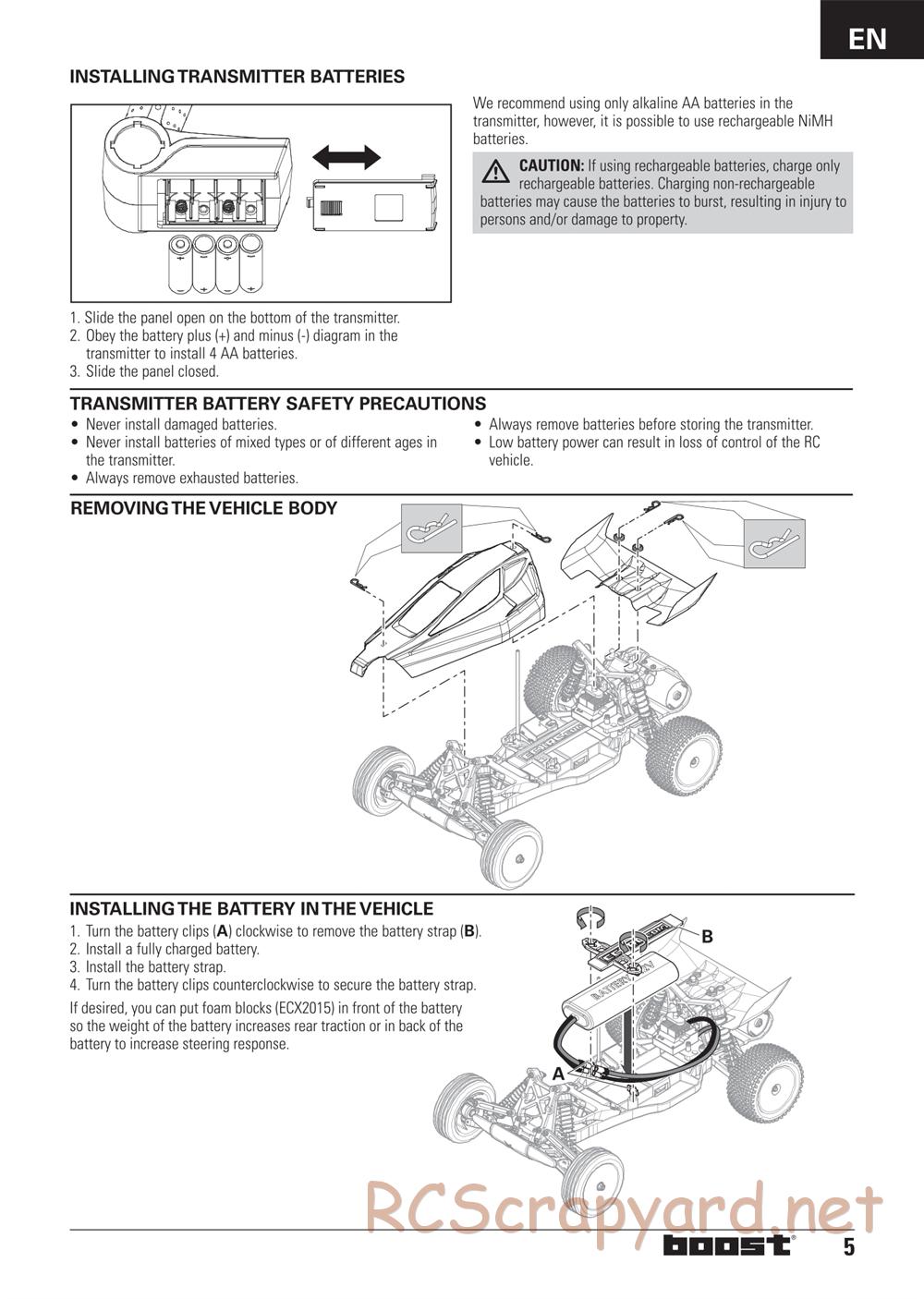ECX - Boost 2WD - Manual - Page 5