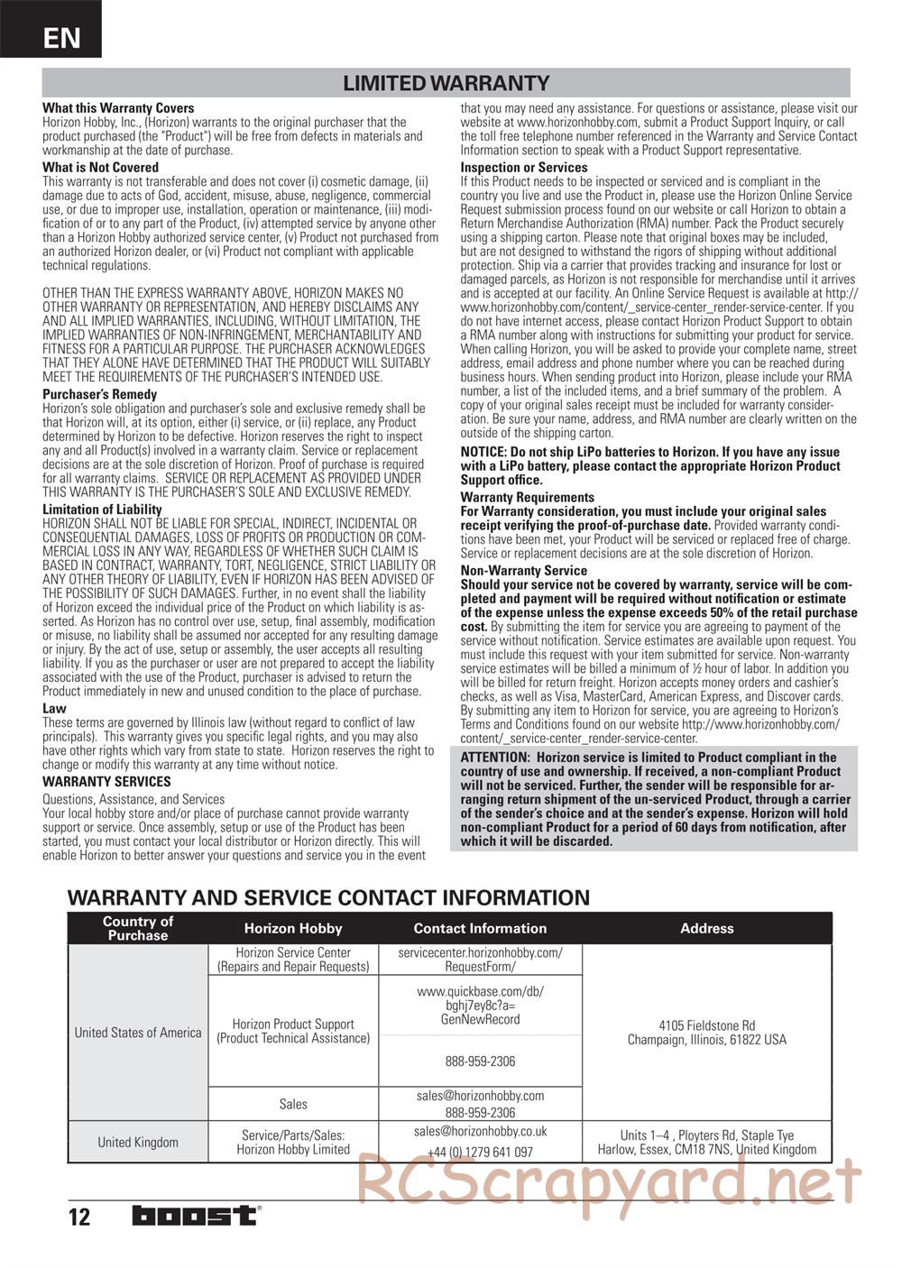 ECX - Boost 2WD - Manual - Page 12