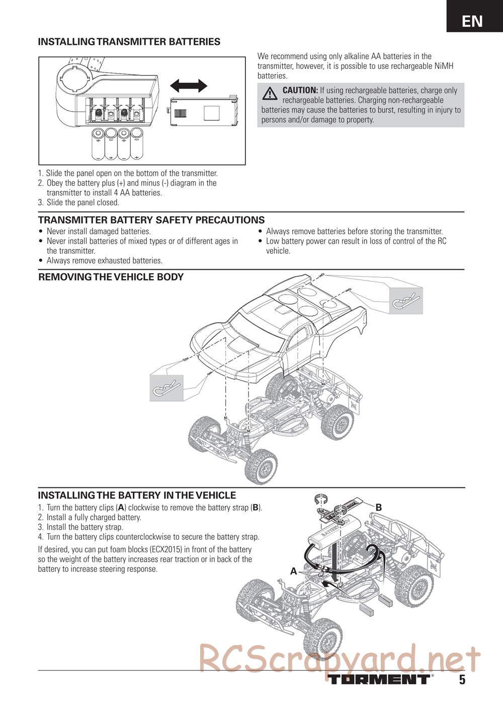 ECX - Torment 2WD - Manual - Page 5