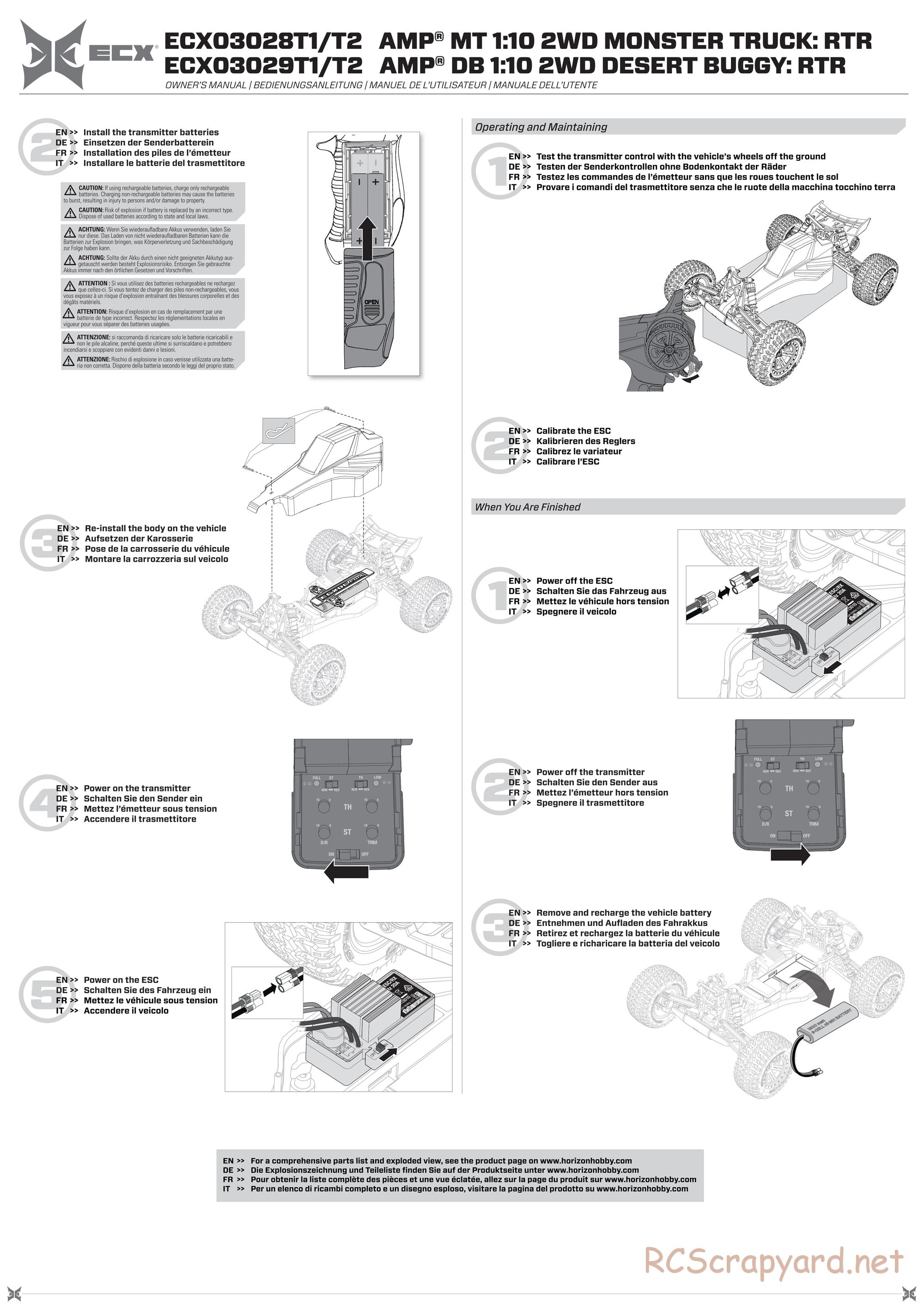 ECX - AMP MT 2WD - Manual - Page 3