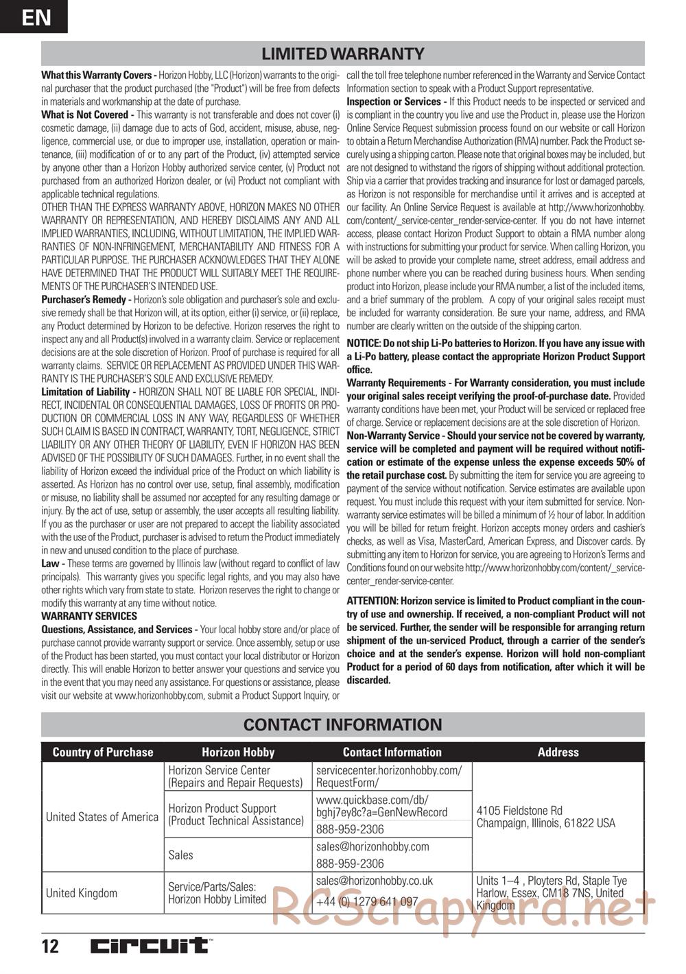 ECX - Circuit 2WD - Manual - Page 12
