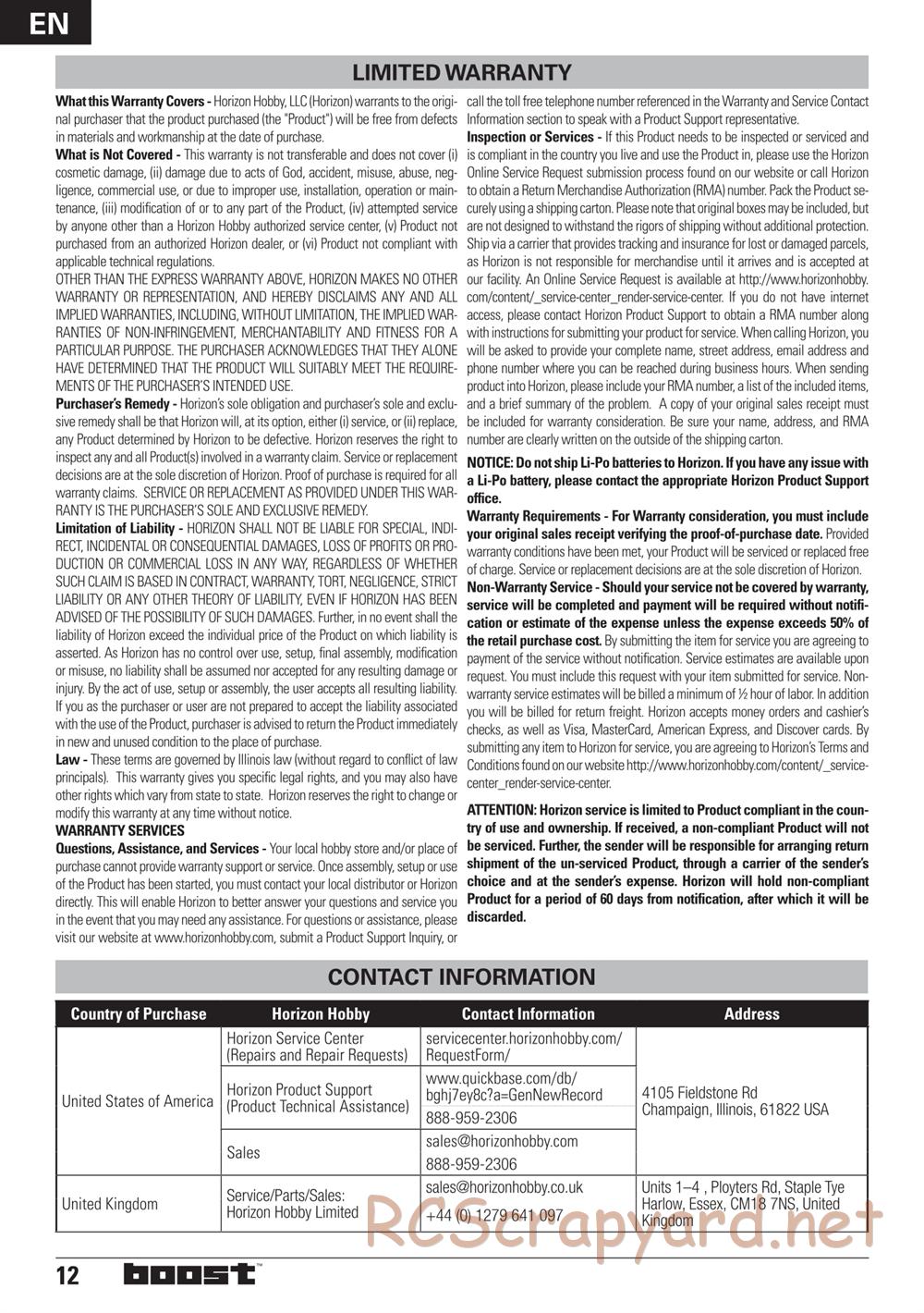 ECX - Boost 2WD - Manual - Page 12