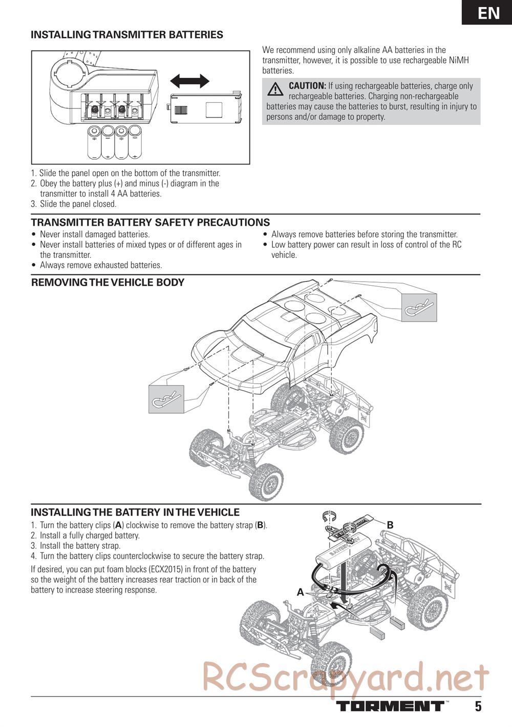 ECX - Torment 2WD - Manual - Page 5