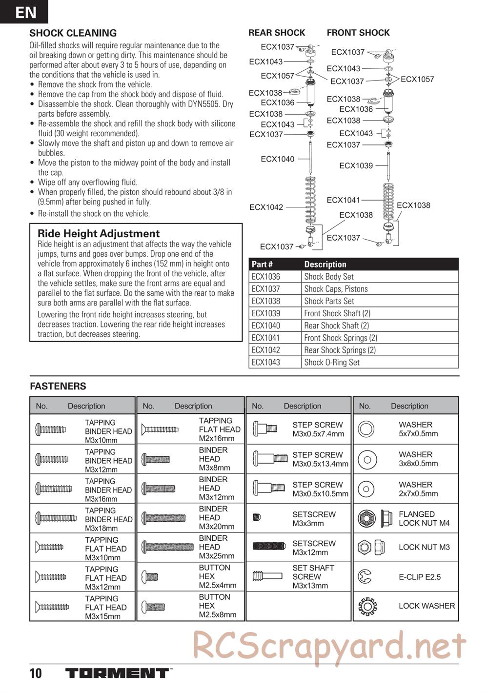 ECX - Torment 2WD - Manual - Page 10
