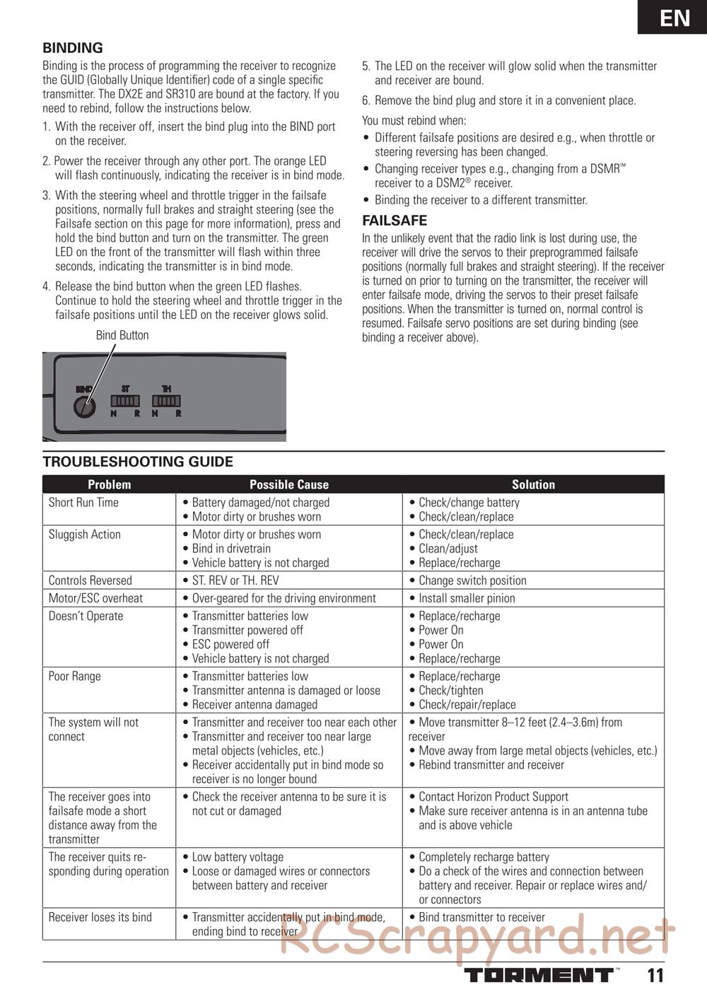 ECX - Torment 2WD - Manual - Page 11