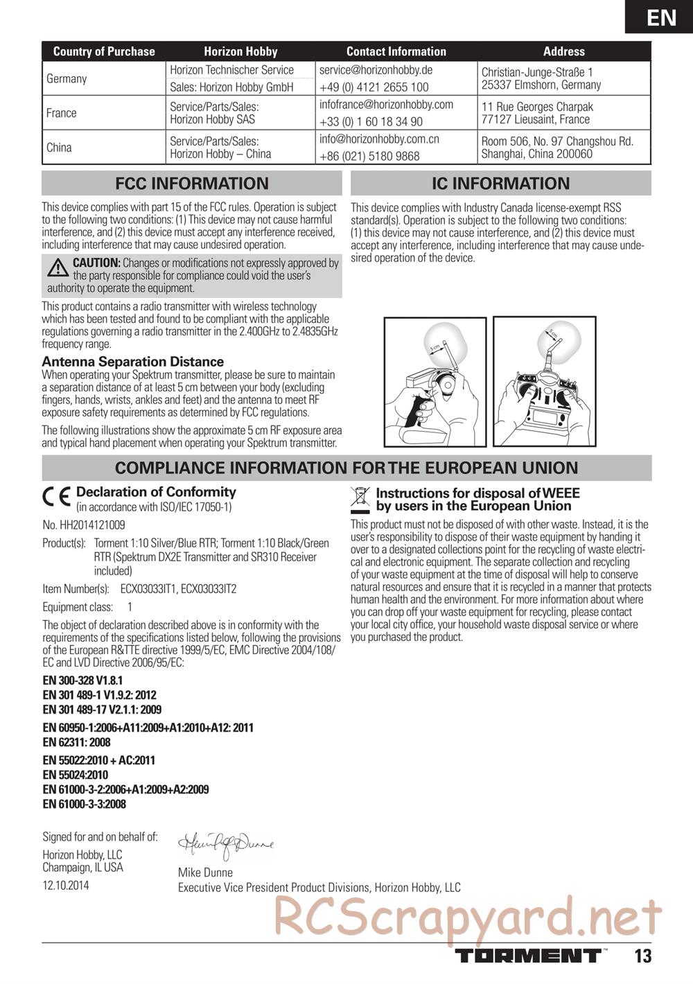 ECX - Torment 2WD - Manual - Page 13