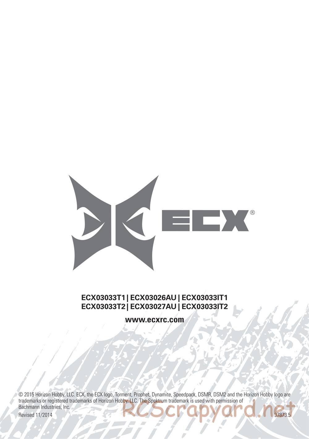 ECX - Torment 2WD - Manual - Page 18